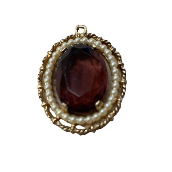 Vintage Avon Amethyst Pendant - Picture 2 of 6